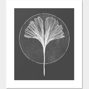 Wabi Sabi Ginkgo Leaf Posters and Art